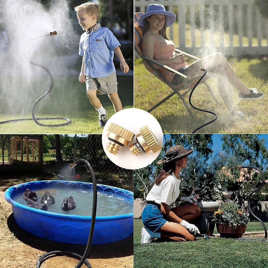 

Low Pressure Fog Nozzle sprayer outdoor agriculture patio watering irrigation garden hose mist cooling system stand sprinklers