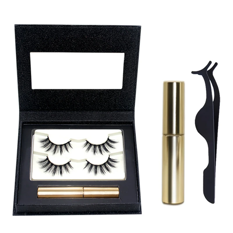 

Ali baba manufacturer directory products private label Eyelashes kit magnetic eyeliner from china, Natural black