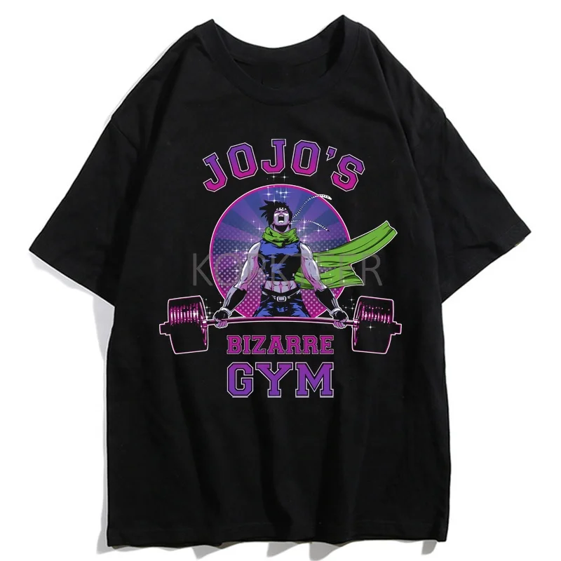 

Wholesale Jojo Bizarre Adventure Kujo Jotaro Giorno Giovanna Men Summer T-shirts Custom Printed Oversized Tshirt