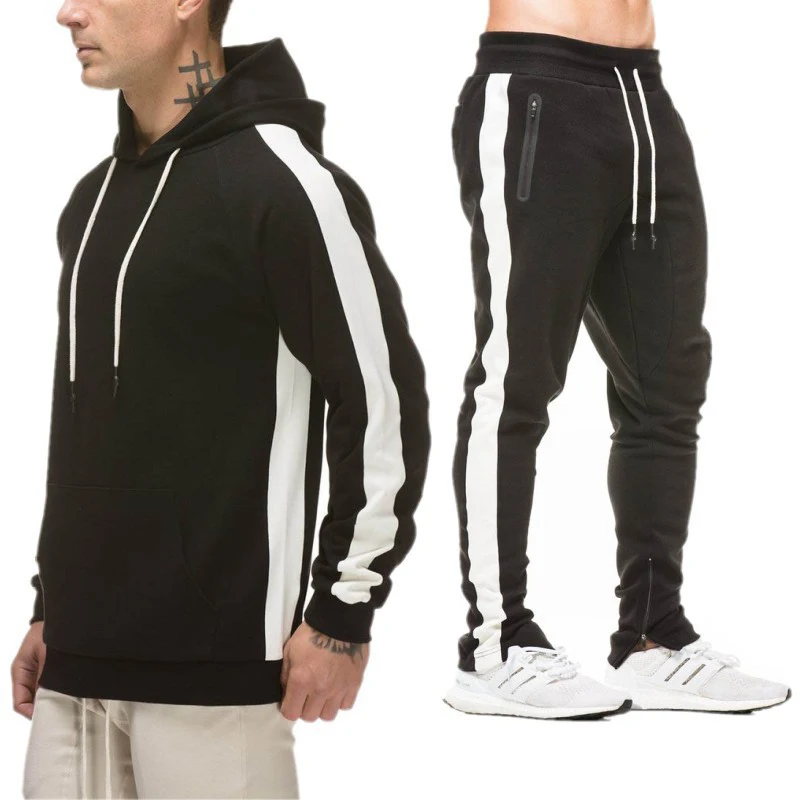

2021 Fashion Men Sportswear Hoodies Sweatshirts Pants Joggers Sporting Sets Two Piece Men's Tracksuits Sets, Customized colors