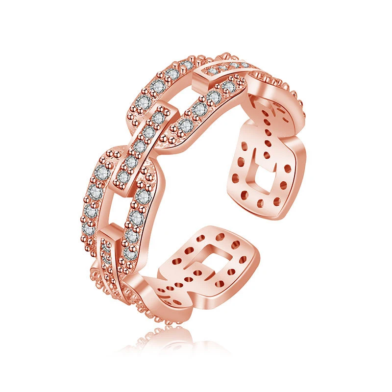 

Fashionable Zircon Open Ring Adjustable Ring Jewelry
