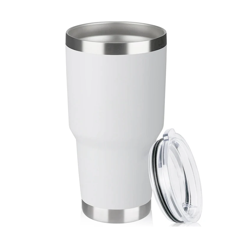 

30oz Regular Tumbler with Slide Lid Double Wall Stainless Steel Vacuum Customized Car Tumbler Cup, Silver , red, green, pink,etc