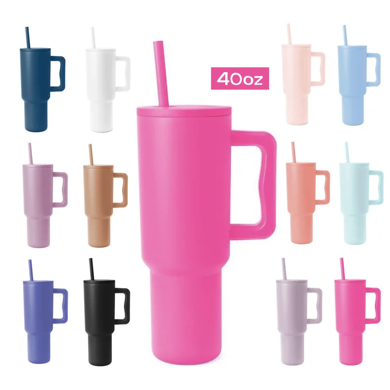 

M94 2023 New Hot Sales Customize Logo 40OZ Adventure Quencher 18/8 Vacuum Travel Mug Treks Tumbler With Handle And Straw