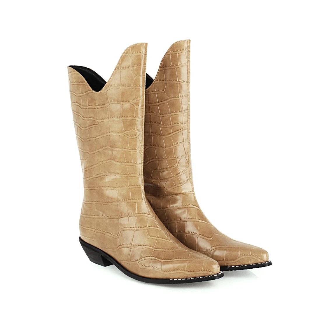 

Wholesale custom high quality fashion leather boots for women 0211-5