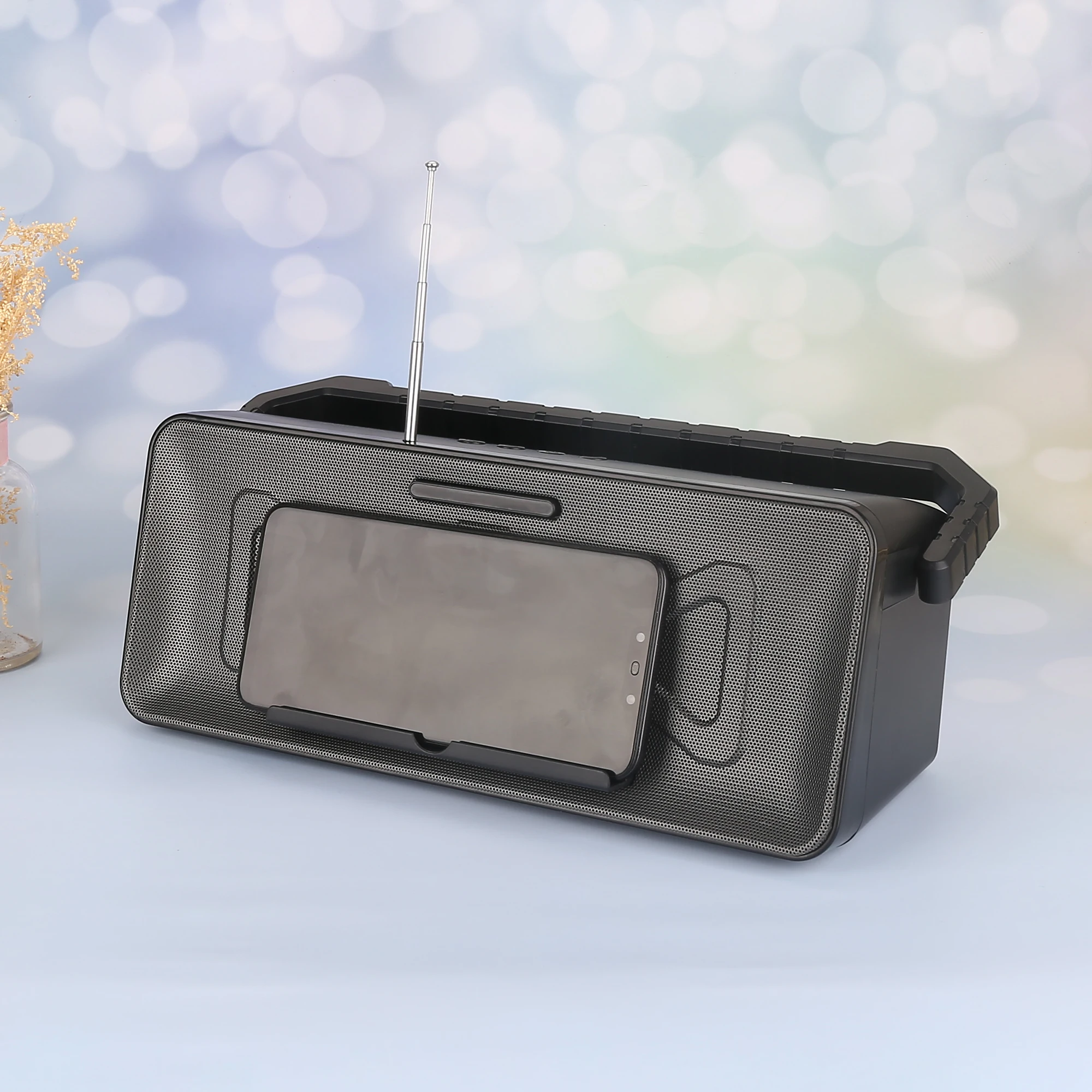 BK003 super bass woofer mini subwoofer portable boombox karaoke wireless loudspeaker outdoor tws bluetooth speaker with stand - ANKUX.COM