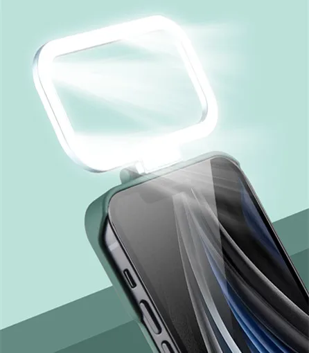 

LED Ring Flash Universal Selfie Light Portable Mobile Phone Case for iPhone 12 Pro Max Beauty Cover, Multi colors