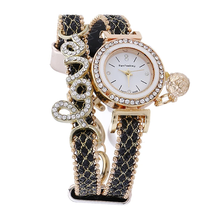 

2021 Holiday Gift LOVE Quartz Long Bracelet Women's Watch, As picture