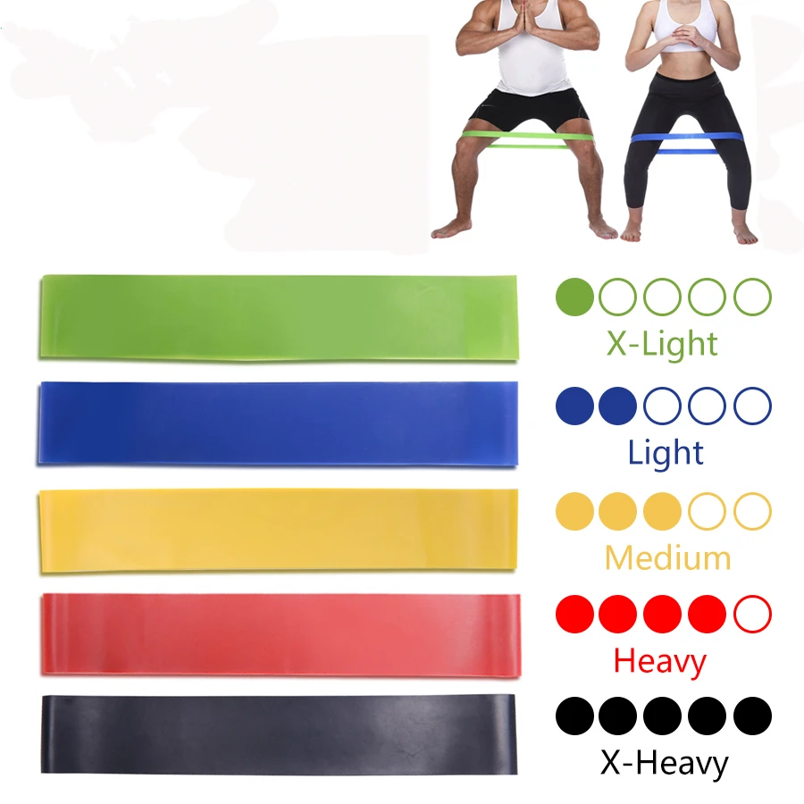 

Resistance Bands Exercise Loop Bands For Legs And Booty Workout Elastic Latex Bands For Women Men, Black, red, yellow, blue, green