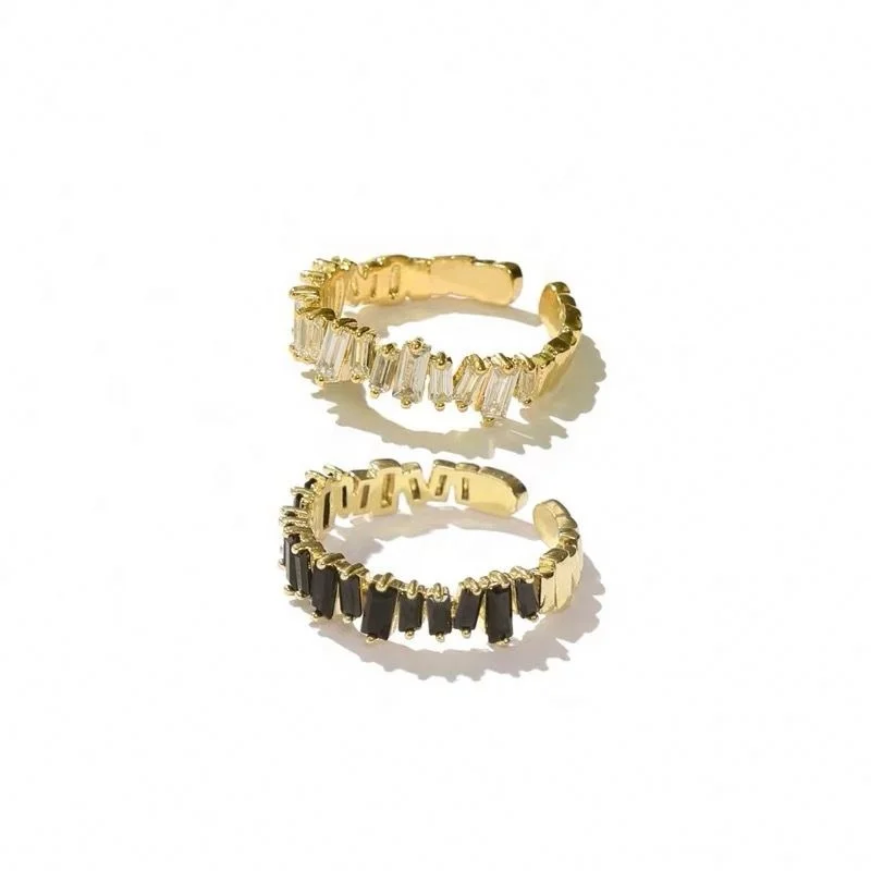 

5A Crystal Pave Diamond Rings for Women 18k Gold Plated Brass Jewelry