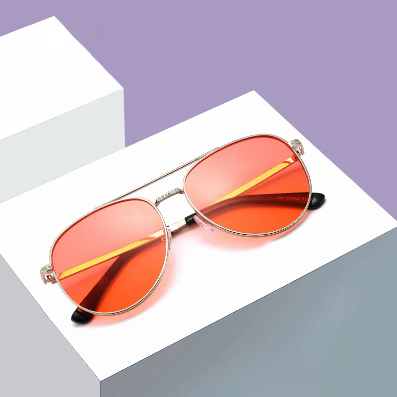 

2021 Metal Frame Double Bridge Sunglasses Diamond Vintage Sunglasses 2021 Retro Shades Sun Glasses Uv400 Shades Eyewear, 6 colors