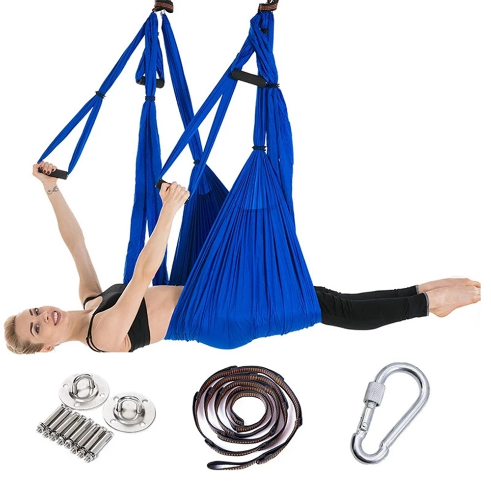 

Anti-Gravity Flying Aerial Traction Device Yoga Hammock Set Home Gym Hanging Belt Swing Trapeze