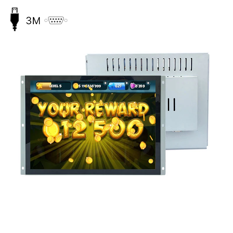 

USB RS232 input pot o gold 19 inch arcade pog cheap open frame capacitive touch screen kiosk industrial tft lcd monitor