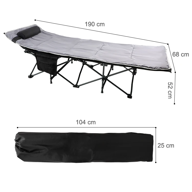 Homful Outdoor Iron Oem Sleeping Bed Cot Camping Portable Folding