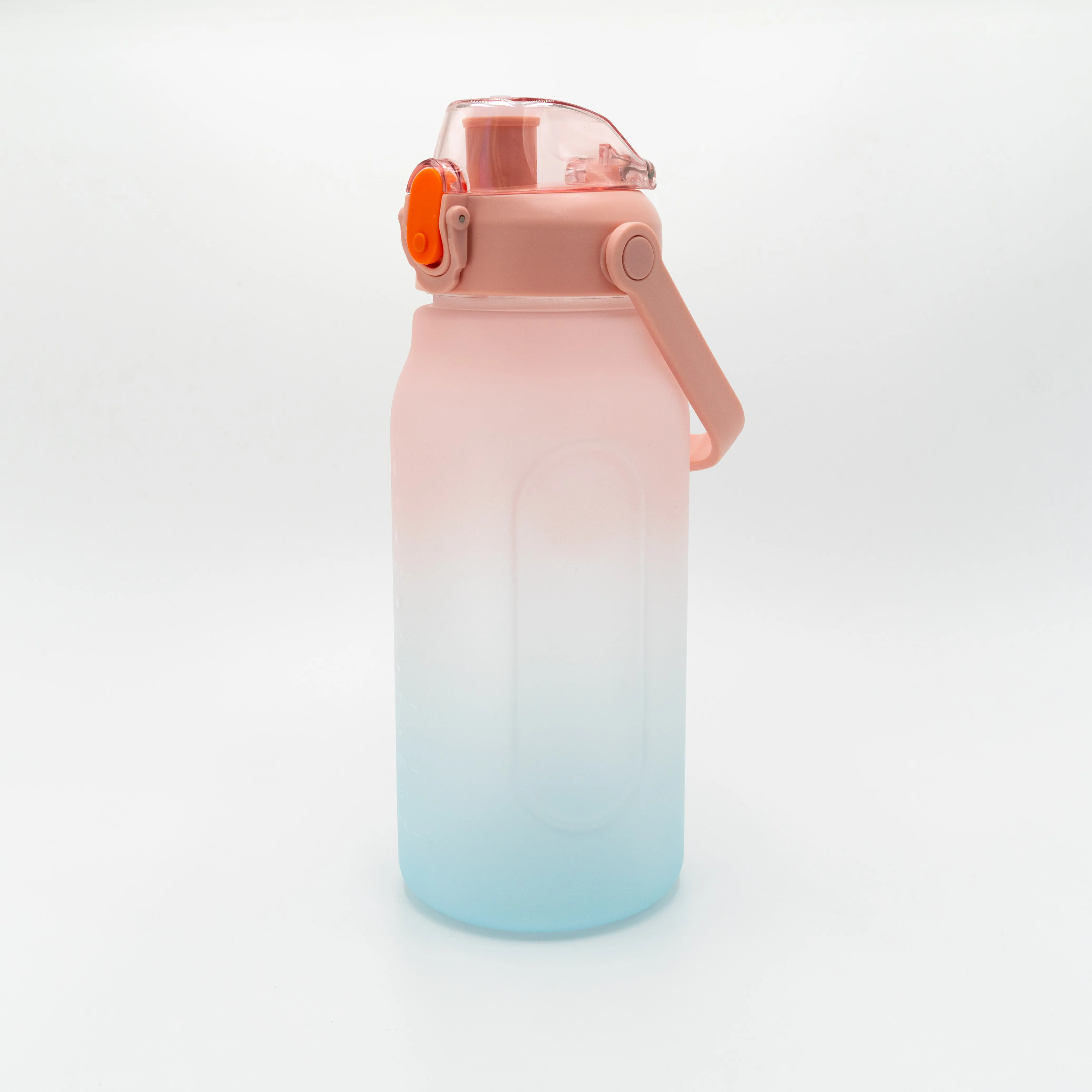 

straw Sports cup High level outdoor fitness cups Color kettle frosted gradient motivational water bottle, Gradient color