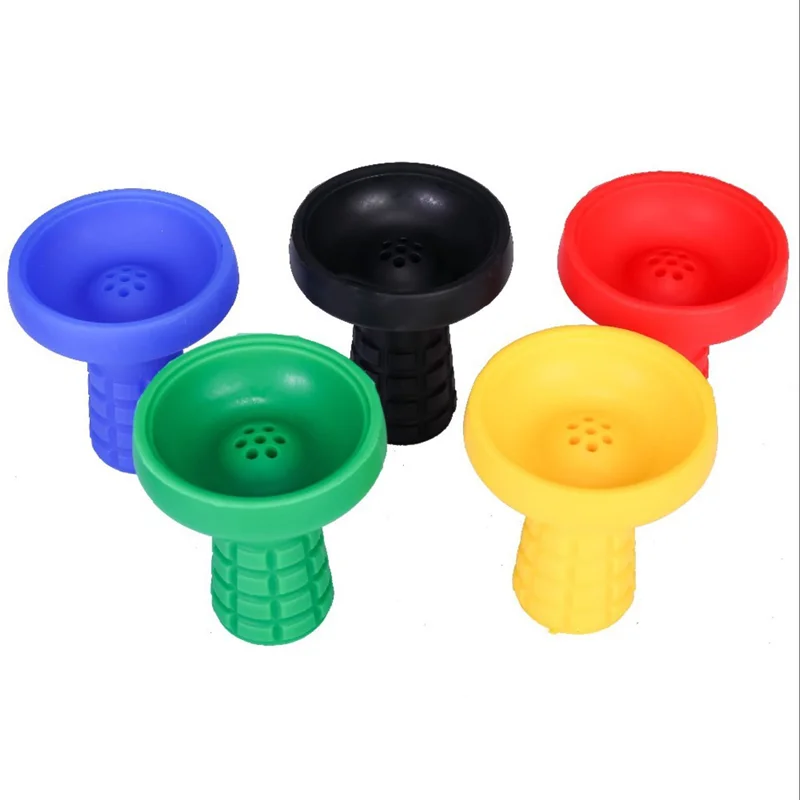 

Hot Selling Flowerbed Seven-hole Silicone Hookah Bowl Hookah shisha Accessories, Green\black\red\blue\yellow\mix color