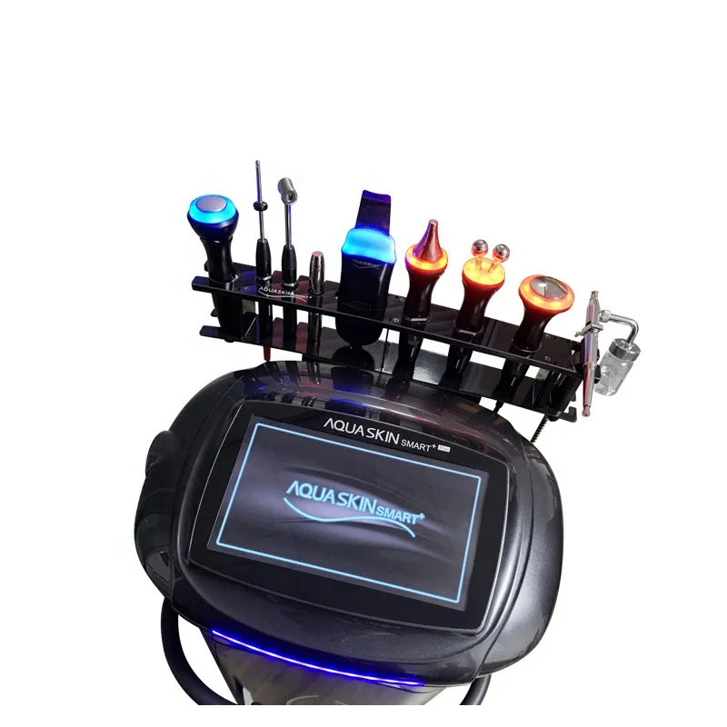 

Hot Beauty Salon Equipment 9 in 1 korea Aquaskin Smart Multifunction Facial Beauty Machine