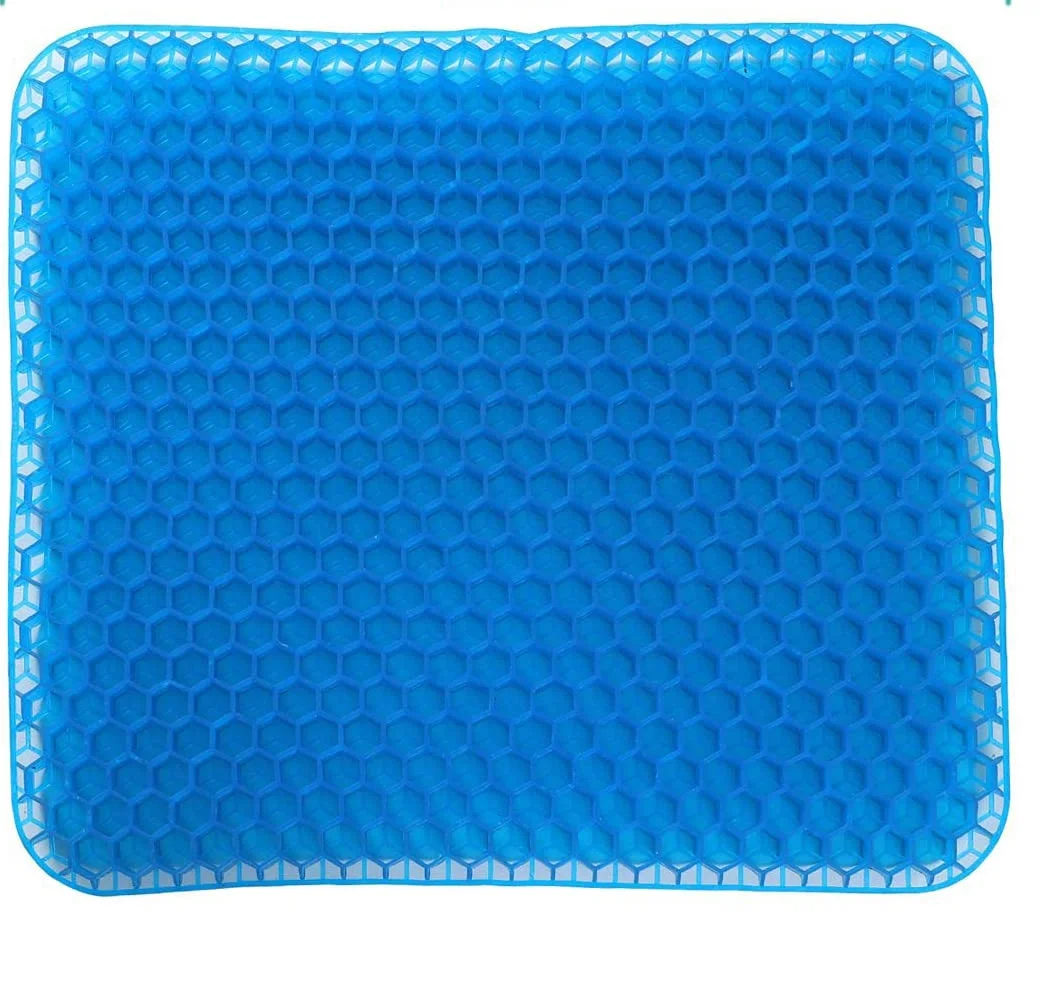 

Summer Cool Honeycomb Gel Multifunctional Egg Cushion Comfort Massage Outdoor Office Sedentary Breathable Cushion, Blue
