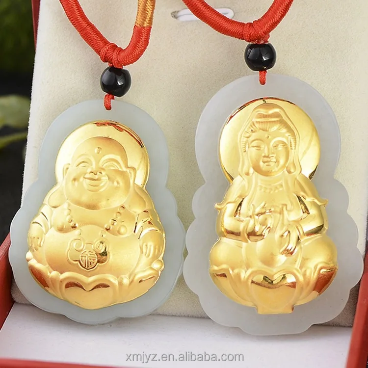 3D Gold Inlaid Jade 4D Hetian