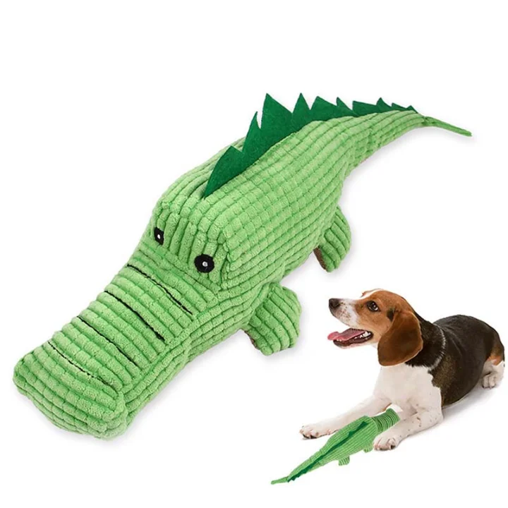 

Plush Dog Toys Funny Crocodile Shape Squeaky Toys Puppy Chew Toy for Large Dogs Interactive Dog Accessories Cleaning Supplies, Picture showed