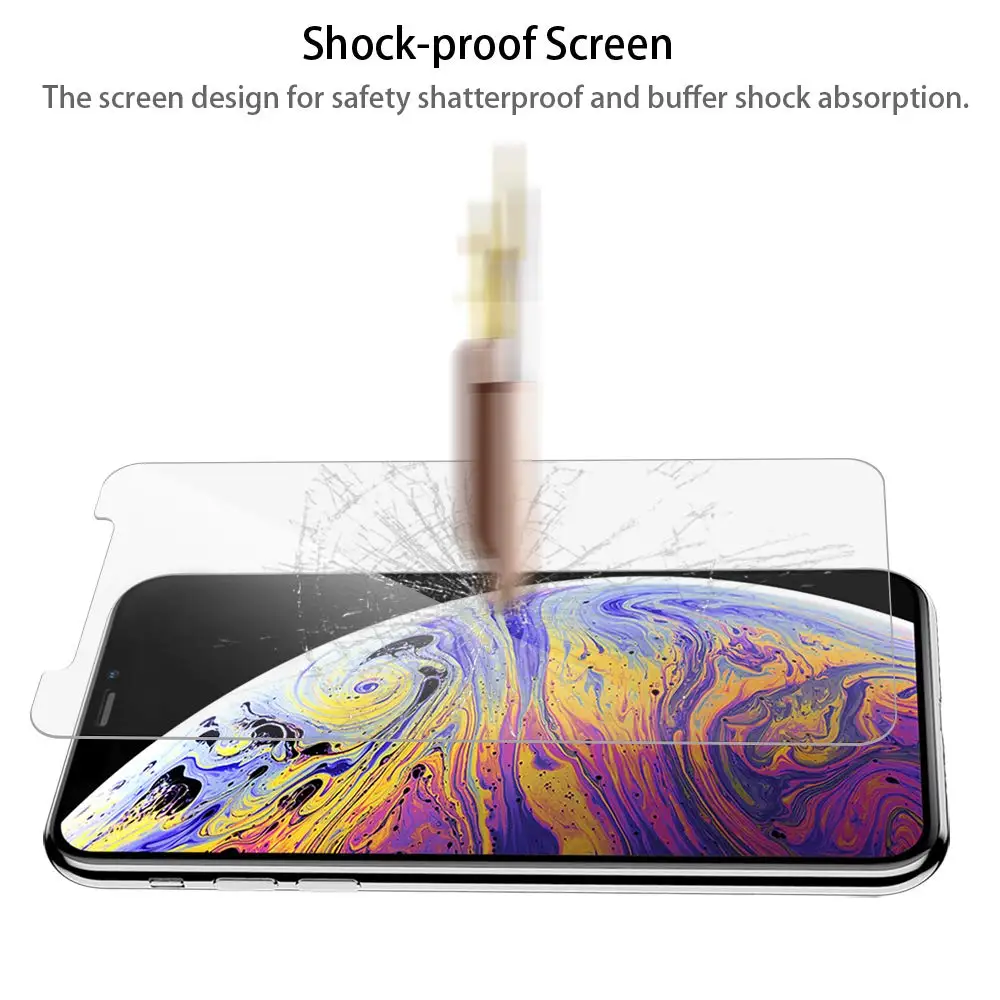 
For Iphone X XS 11 PRO 9H Tempered Glass Screen Protector , Mobile Tempered Glass 