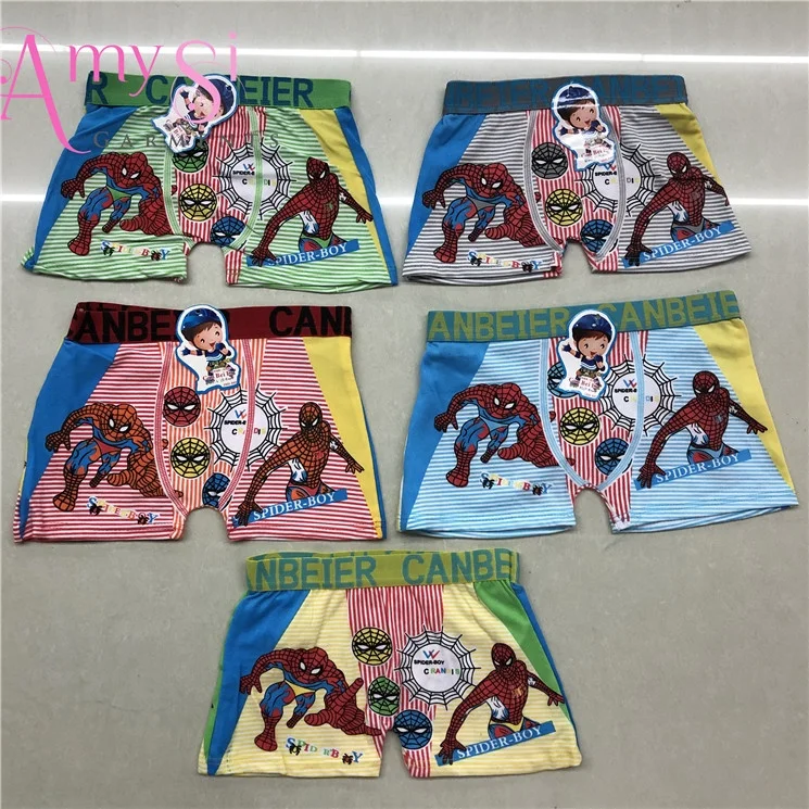 0.34 Dollars NK112 Wholesale Mix sie mix color mix pattern Spider Man cotton kids underwear for boys 3 - 8 years old