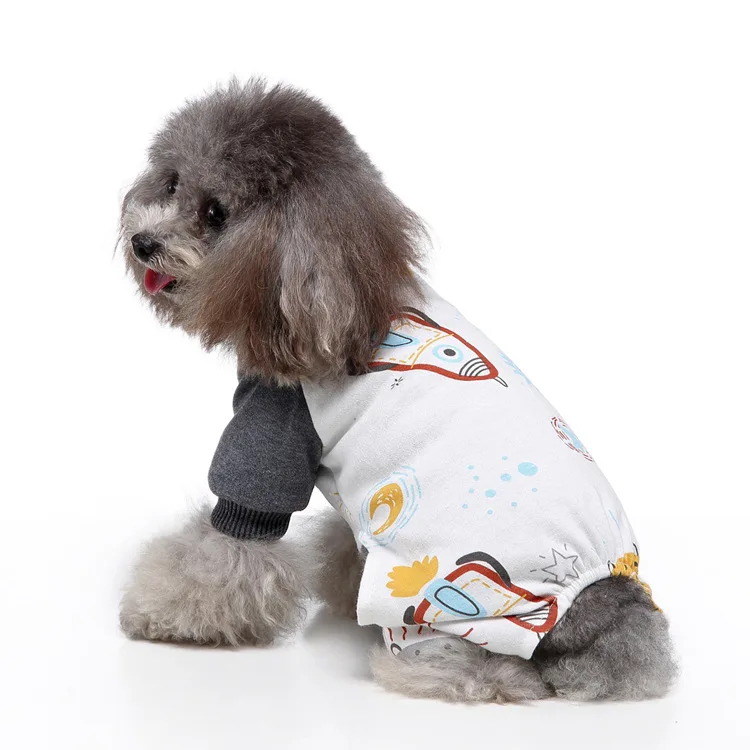 

2021 100% cotton large Print Pajama Clothes Manufacturer Pet Dog Pajamas