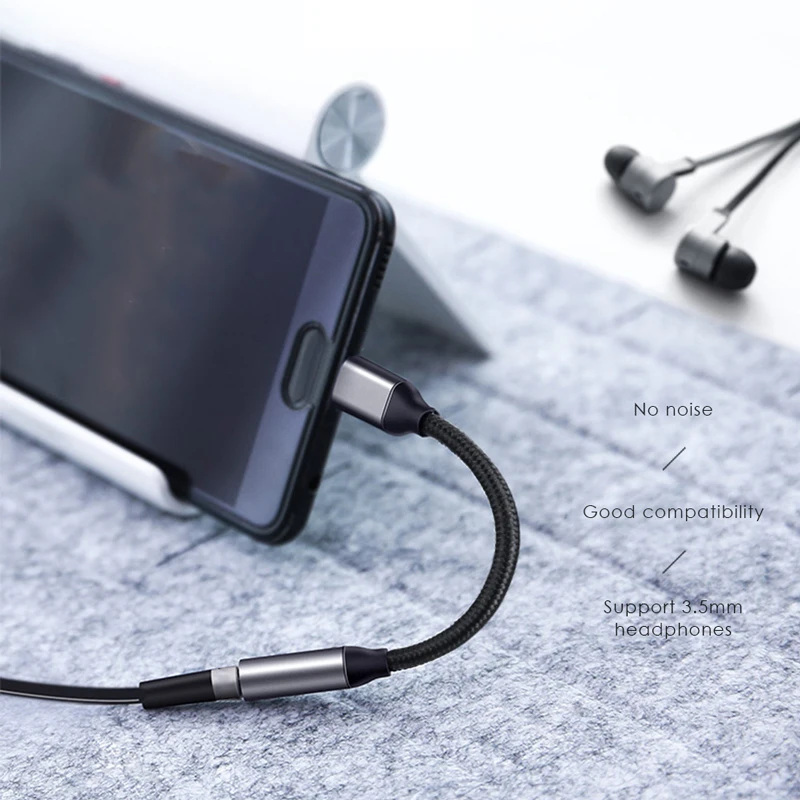 
Type C to AUX 3.5mm Jack Earphone Adapter DAC Digital Analog Chip USB C 3.5 Headphones For Huawei mate 20 P30 Xiaomi Audio cable 