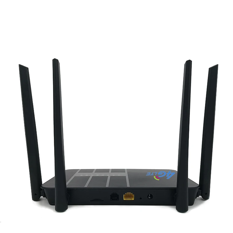 

Amazon hot selling 802.11 b/g/n two external antenna 4g lte cpe modem wireless router, Black