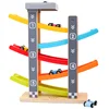 Children's puzzle fun 3 years old boy and girl 5 Layer Ramp track gliding race wooden toy car assembly kit toys