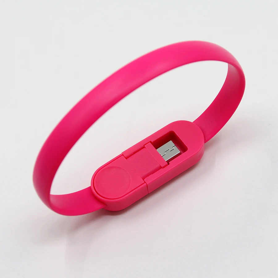 Wholesale Portable 22cm Bracelet Wristband Charger Cable For Iphone And