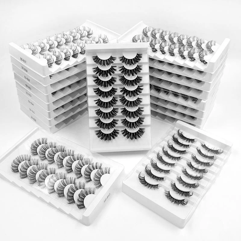

TKL 8 pairs thick eyelashes vendors wholesale 3d curling 18mm fluffy lashes