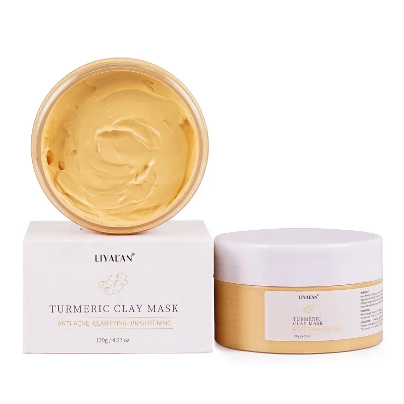 

Private Label Natural Extract Turmeric Skin Care ClayMask Remove Acne Whitening Face Clay Mask, Yellow