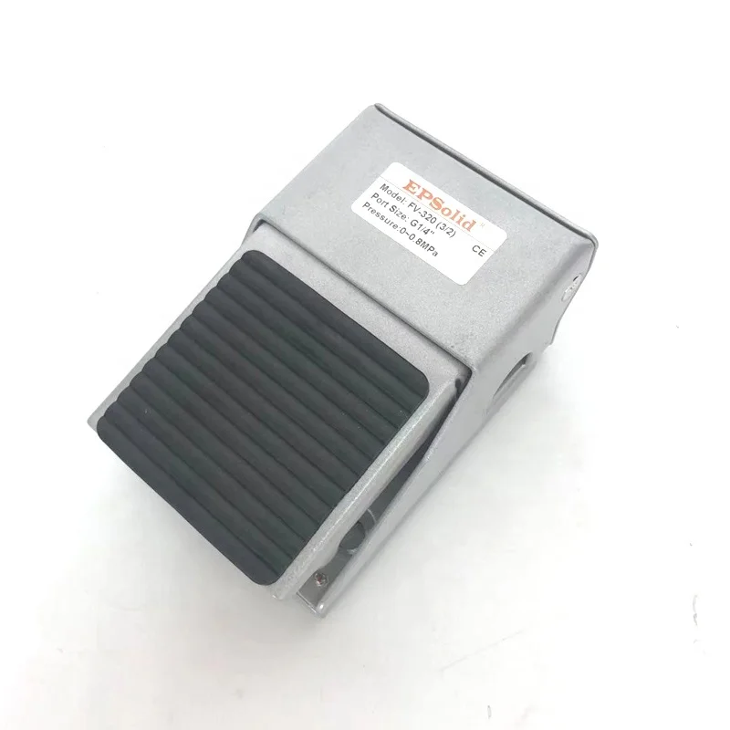 FV-320 Manual 3/2 Way Pedal Valve Switch 12mm Threaded Air Pneumatic with OEM Customization Support