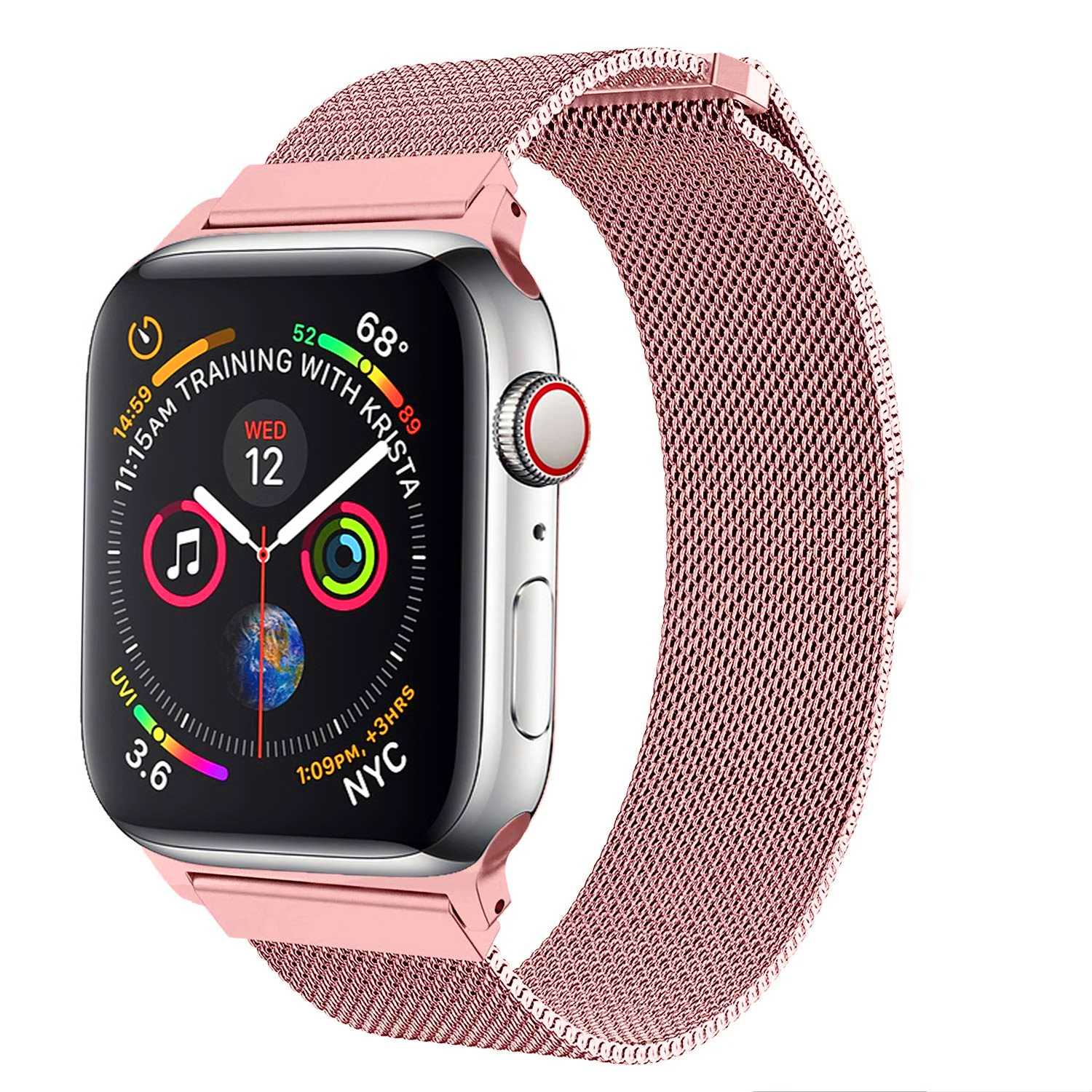 

ShanHai For Watch Band 38mm 40mm 42mm 44mm, Stainless Steel Mesh Band with Adjustable Magnetic Closure for iWatch Series 5 4 3, Multi-color optional or customized