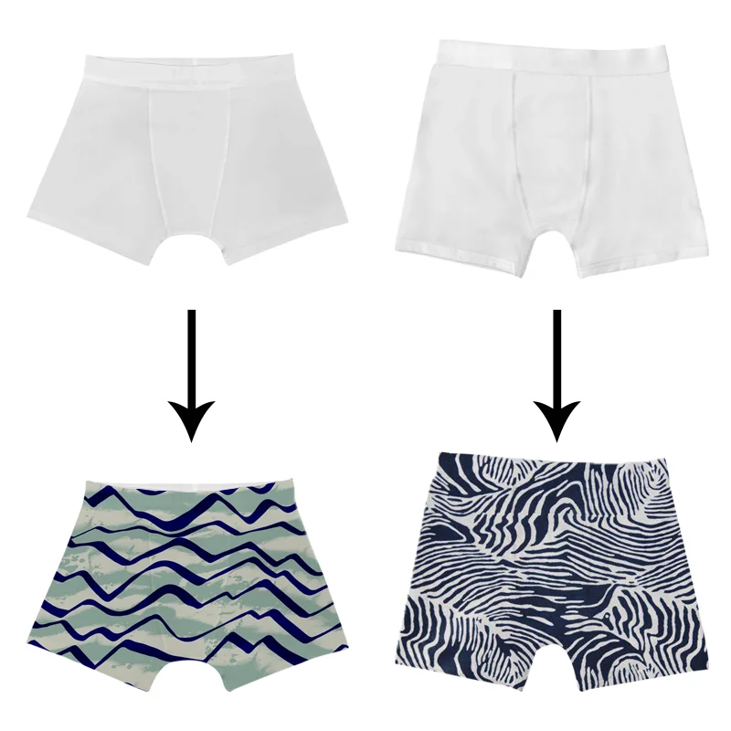 

custom white polyester blank sublimation boxers short underwear