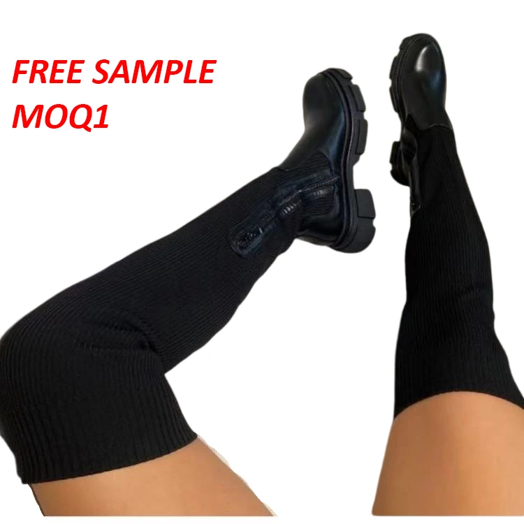 

Designer Knee High Boots Fashion Pu Thigh High Boots Fashion Modern Ladies Thigh High Shoe Winter Boots Women Shoes, Picture