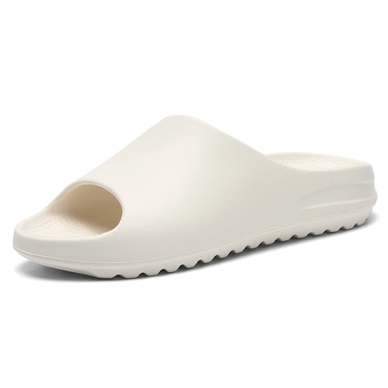 

New Unisex Summer Sandals Men Flat Slide Shoes Women Slip On Eva Indoor Fish Mouth Beach Ladies Slippers
