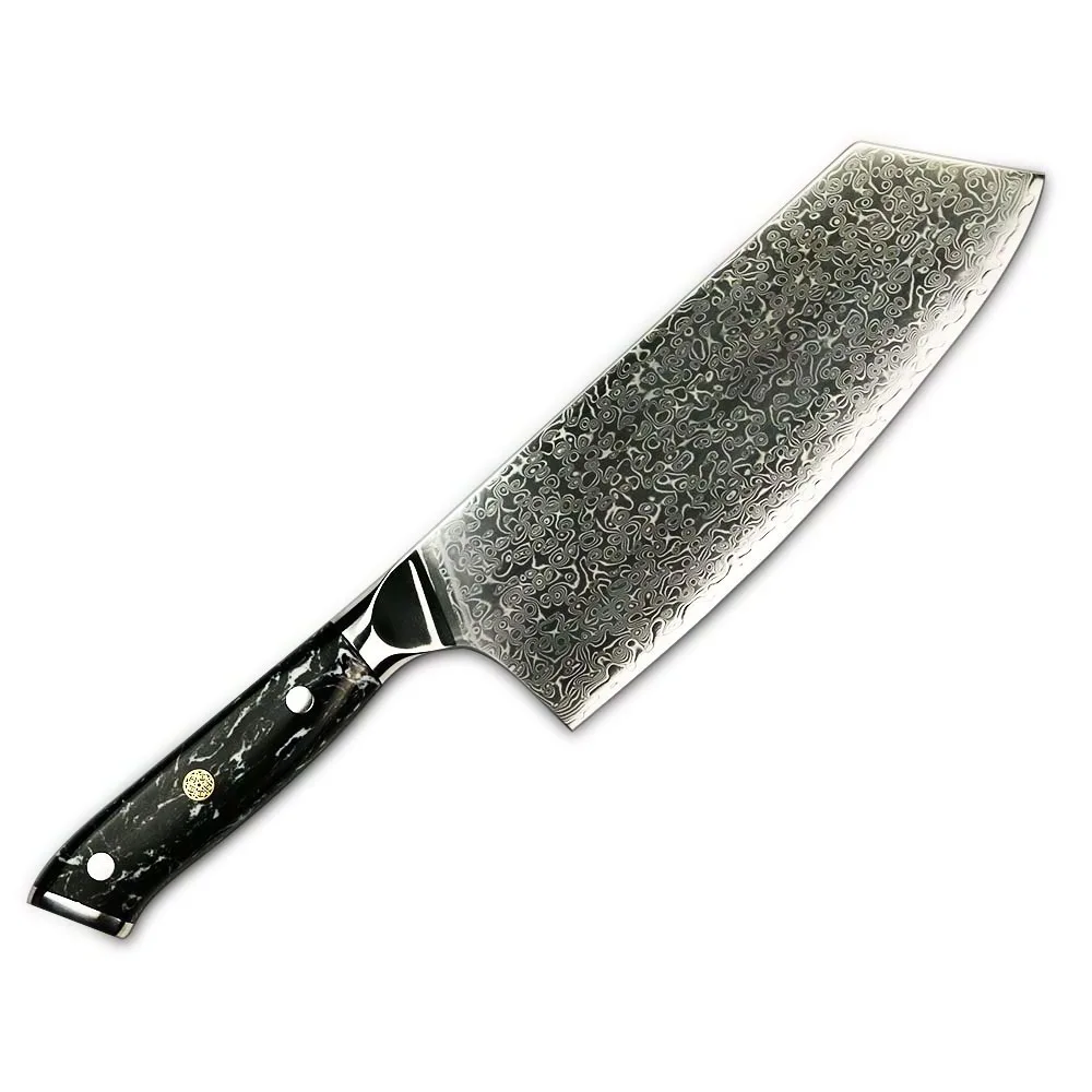 

japanese damascus steel kitchen knife bunka knife with stone handle