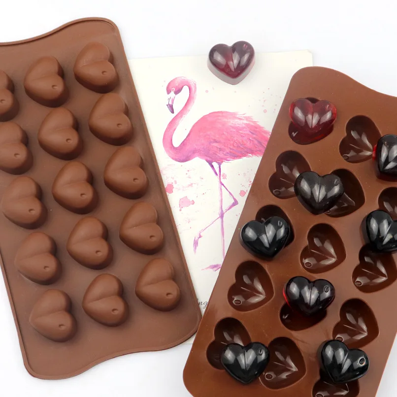 

Custom 3D Flower Fondant Alphabet Animal Heart Shape Chocolate Candy Silicone Mold, Brown, customizable