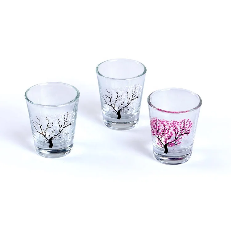 

Free sample tequila small mini 2OZ change color shot glass cup