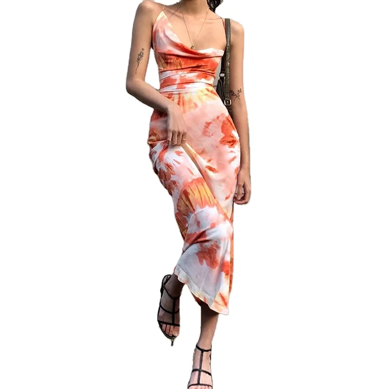 

Casual Fashion Womens Printing Long Dresses Women Maxi Summer, Shown