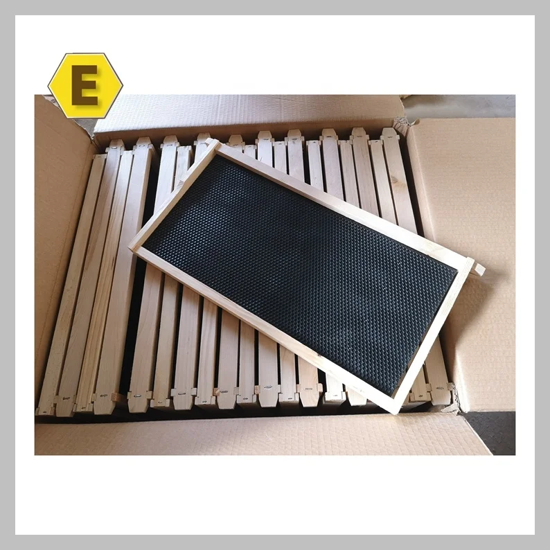 
Full depth wooden beehive frame assembled with plastic foundation beekeeping equipment 