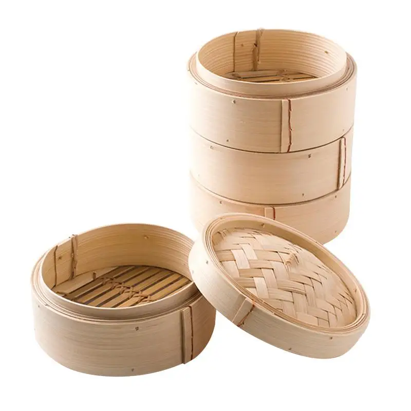 

Mini 10inch used ring adapter optima bamboo steamer for restaurant, Natural bamboo color