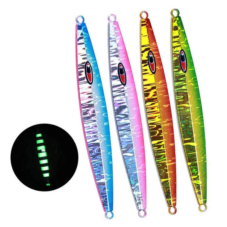 

2021 New arrival Custom luminous 155mm 160mm 174mm jig lure for sea fishing, 5 colors