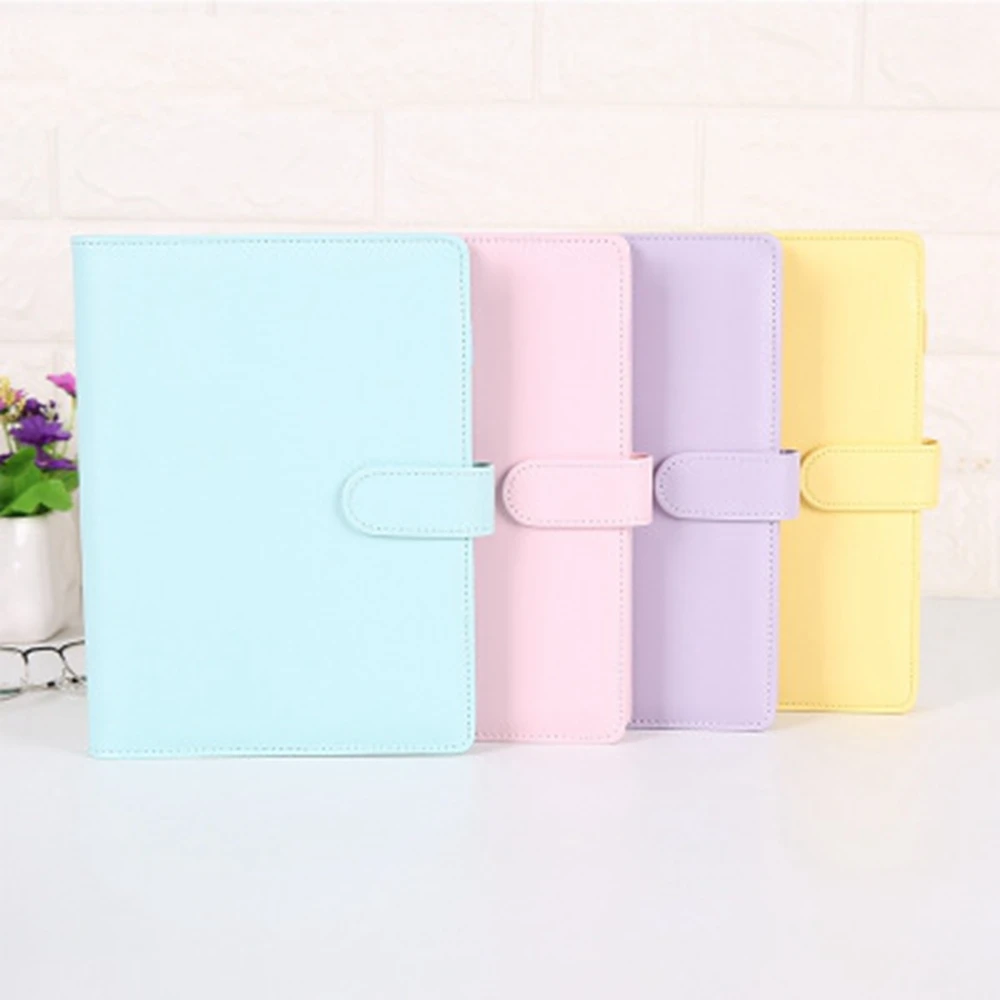 Custom Color A5/A6 Spiral Notebook Agenda Organizer Diary Week Planner 6 Ring Binder Stationery Hardcover PU Leather Loose-leaf