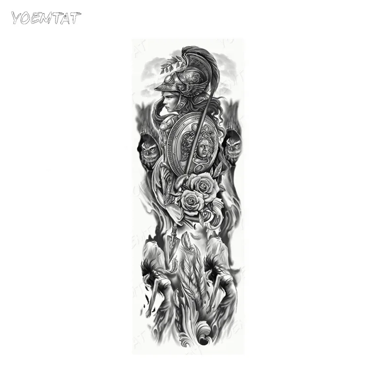 

Warrior Army Theme Tatoo Temporary Waterproof Tattoo Sticker for Men and Women, Cmyk