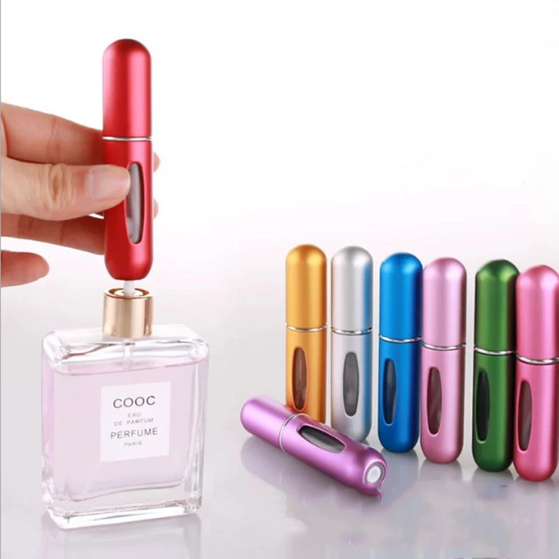 

Hot Table Mini Aluminum Refillable Storage Bottles Perfume Spray Empty Cosmetic Containers Atomizer For Traveler Women Gifts, As the picture shows