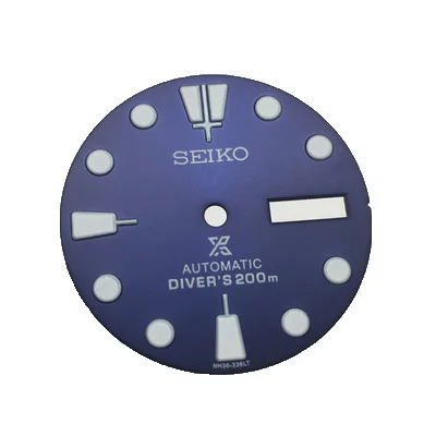 

28.5mm dial replacement Seiko refitted dial double calendar luminous face matching NH36A movement CC5