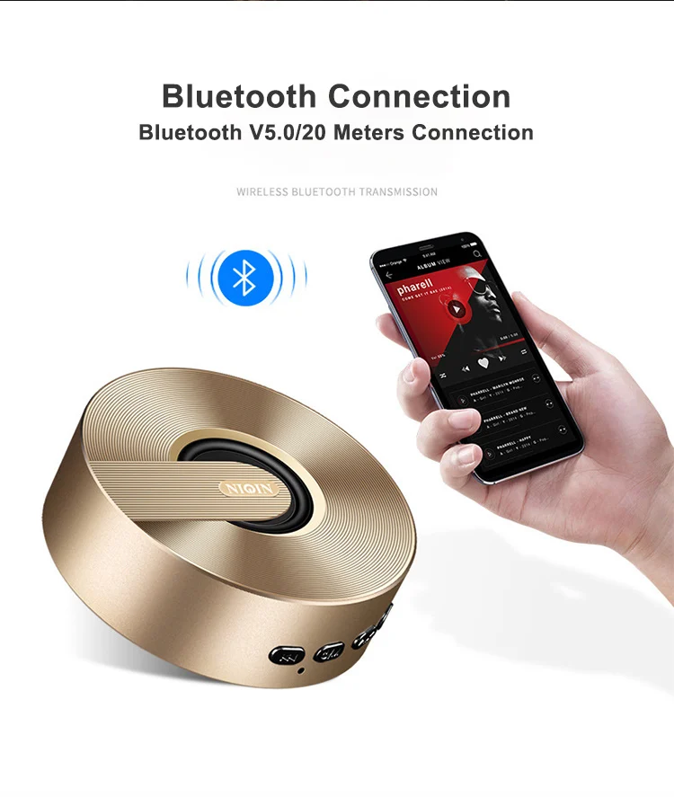 Wireless Bluetooth Speaker Phone Mini Portable Small Steel Cannon Home Audio Subwoofer Speaker - ANKUX.COM