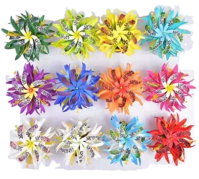 

Hawaiian heaven bird Foam flower hair clip Artificial Island eva tiara frangipani plumerial hibiscus ear accessories, 14 colors available